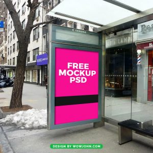Free Shop Sign Board Mockup Psd Download