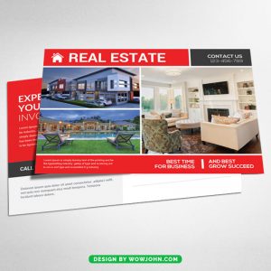 Real Estate Free Psd Postcard Template