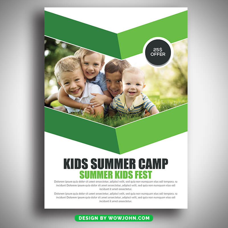 Kids Summer Camp Free Psd Flyer Template
