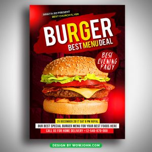 Big Burger Deal Free Psd Flyer Template