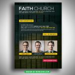 Faith Black Church Flyer PSD Template