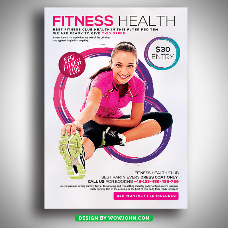 Fitness Training Free Psd Flyer Template