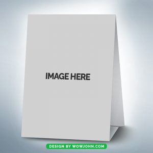 Table Tent Mockup Free PSD Download