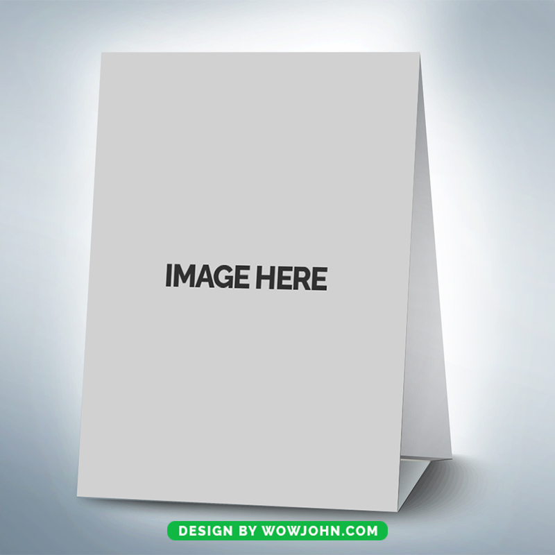 Table Tent Mockup Free PSD Download