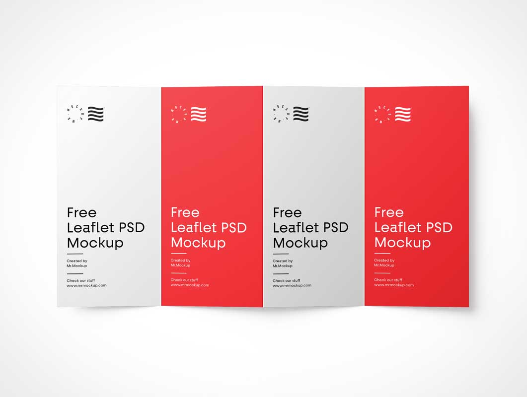 Free 4 Fold Panel Brochure PSD Mockup