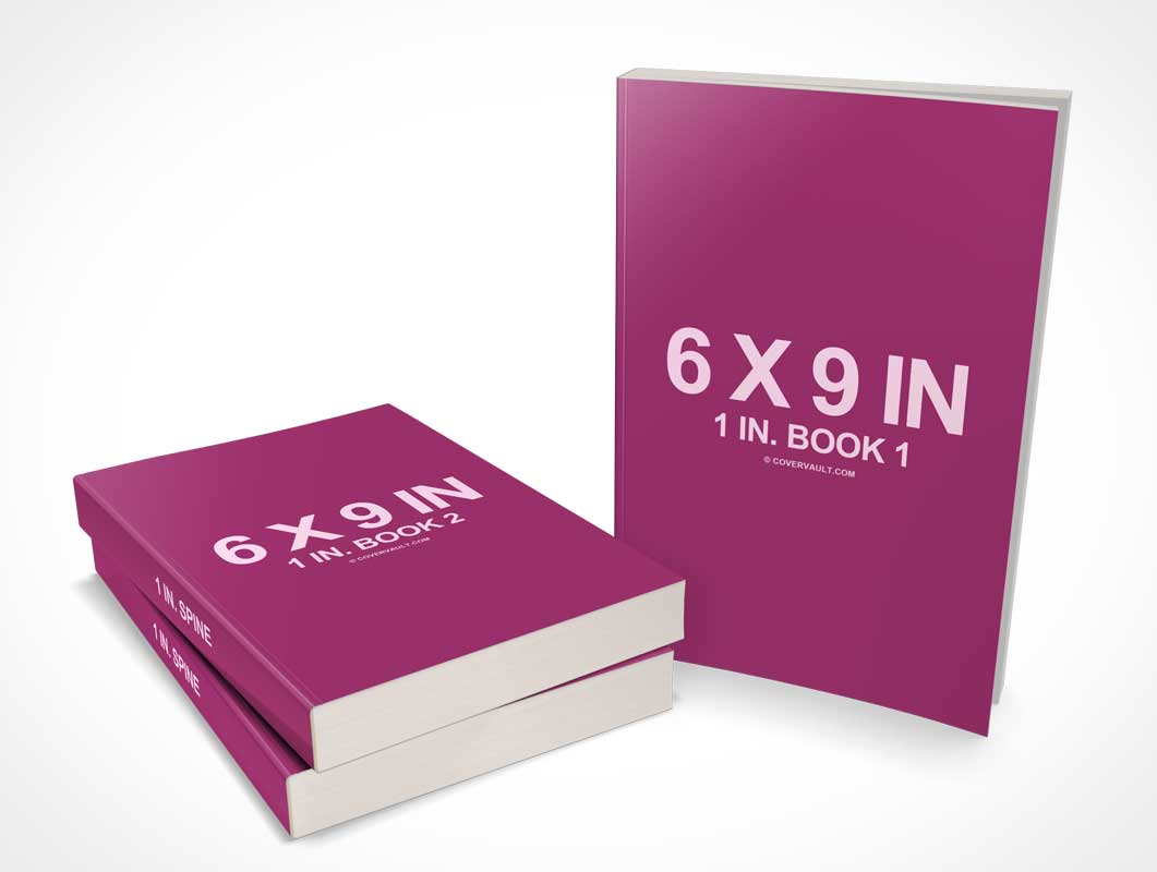 Free 6 X 9 Paperback Book Series Presentation PSD Mockup