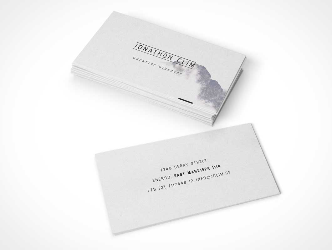 Free 8 Different Business Card Layouts PSD Mockup
