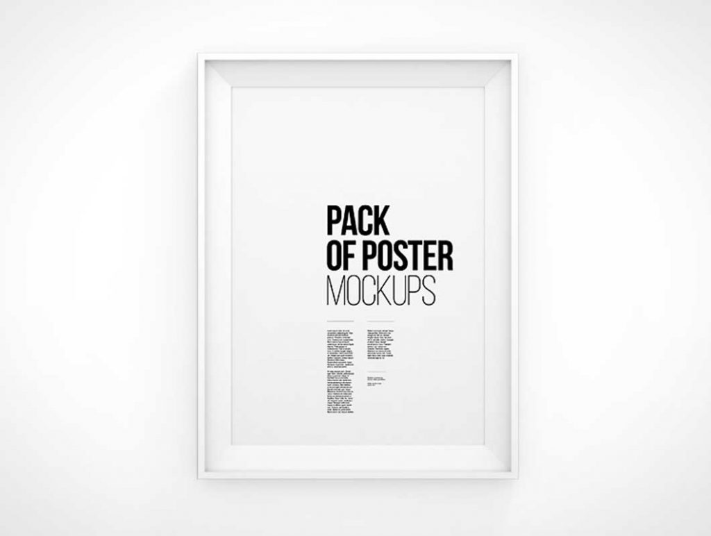 Free A3 Multiple Poster Frame PSD Mockups