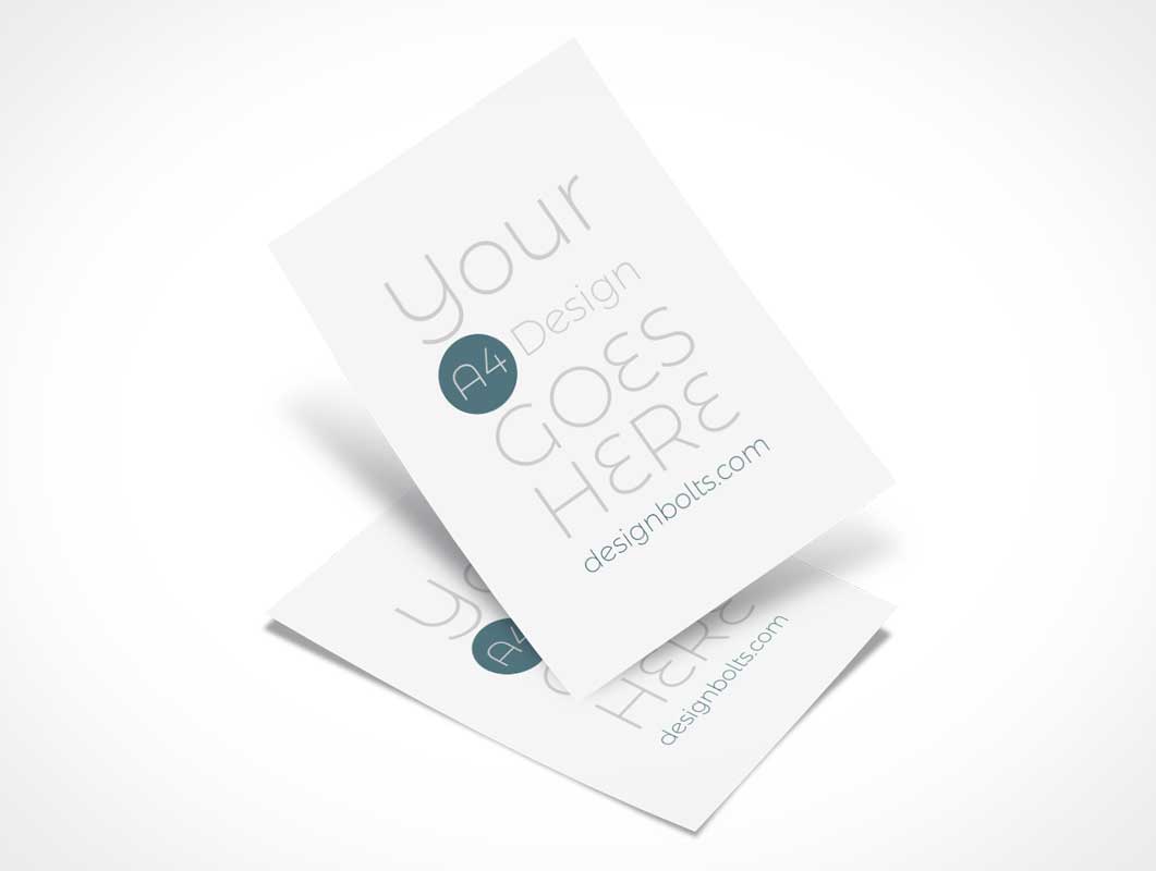 Free A4 Resume And Flyer PSD Mockup Layout