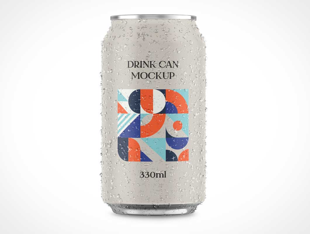 Free Aluminium Drink Soda Can PSD Mockup