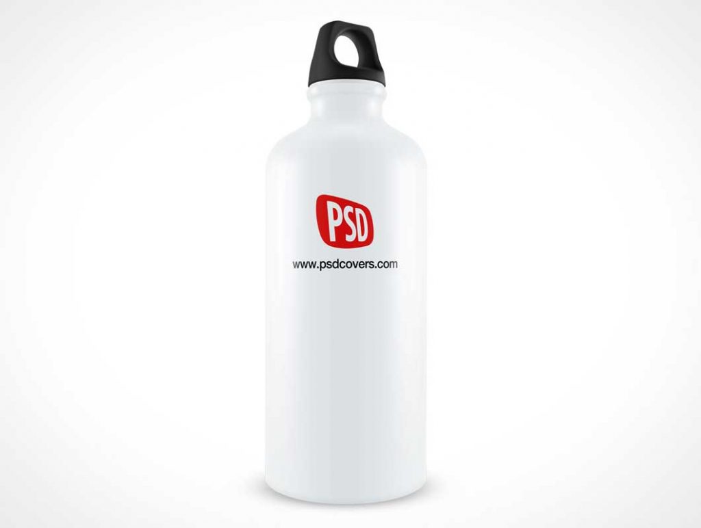 Free Aluminium Water Sports Bottle PSD Mockup