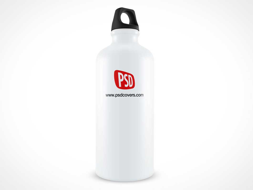 Free Aluminium Water Sports Bottle PSD Mockup