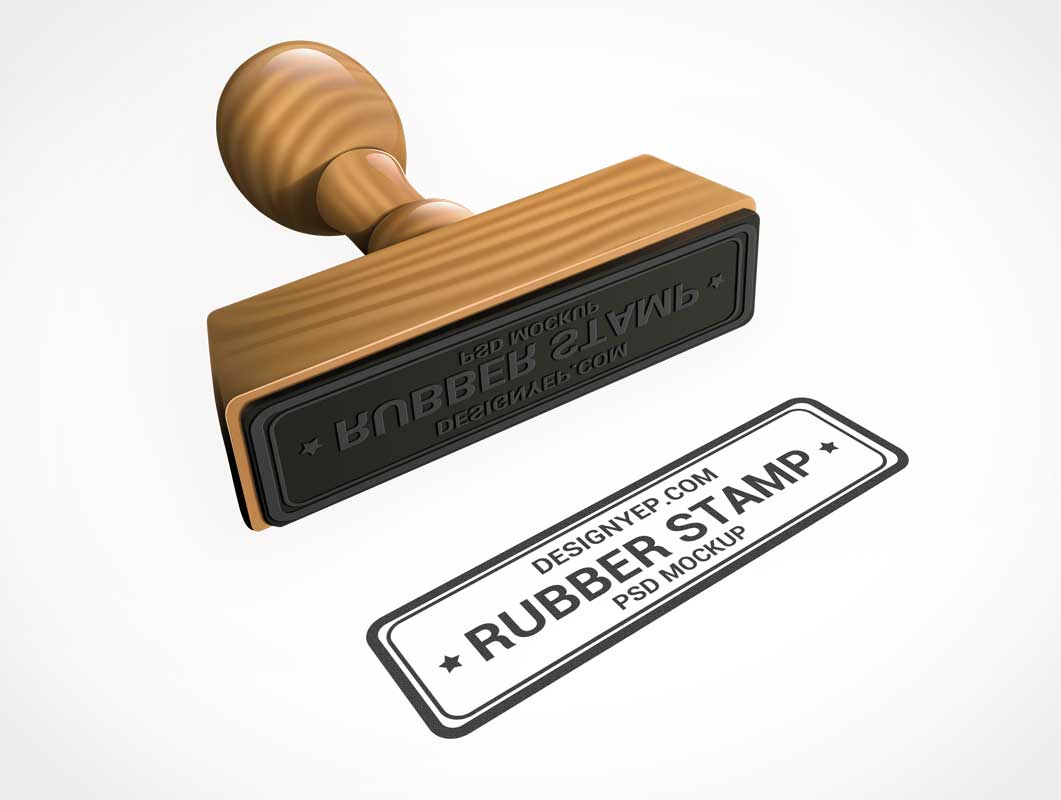 Free Approved Rubber Stamp PSD Mockup