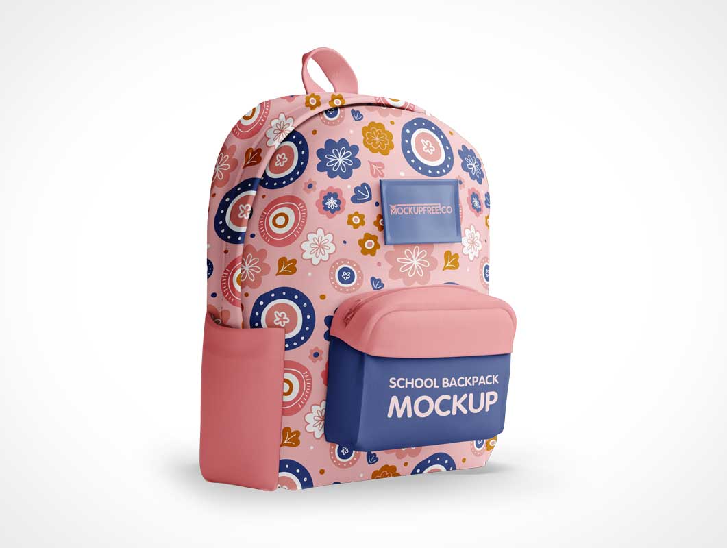 Free Backpack School Bag PSD Mockups