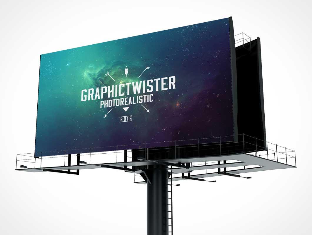 Free Billboard PSD Mockup With Separated Background