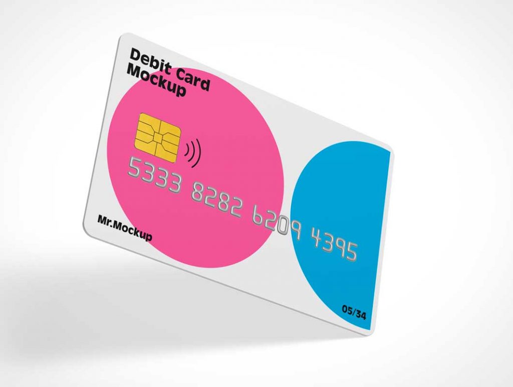 Free Blank Debit Card PSD Mockups