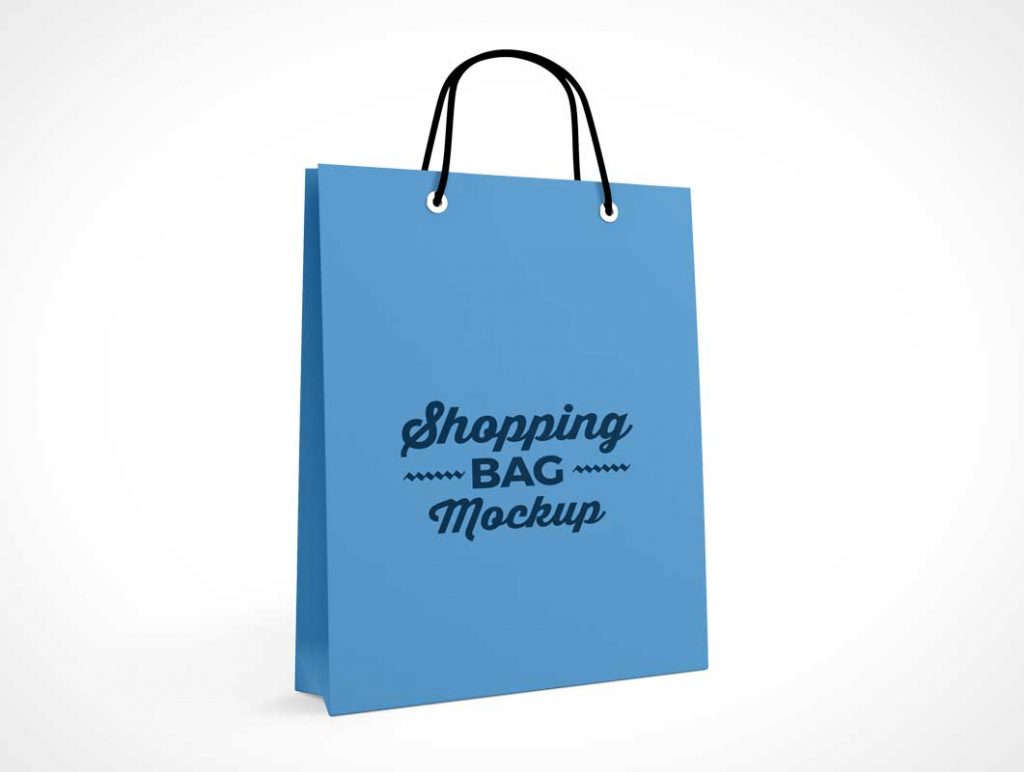 Free Boutique Shopping Bag Front Side PSD Mockup