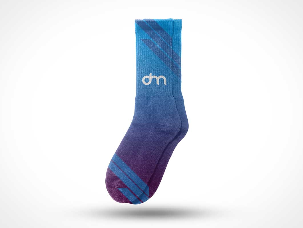 Free Branded Socks Pair PSD Mockup