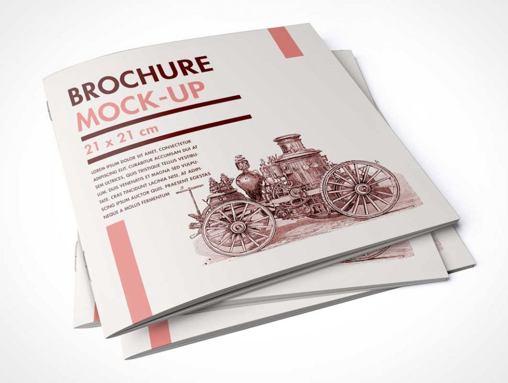 Free Brochure PSD Mockup Square Book Format