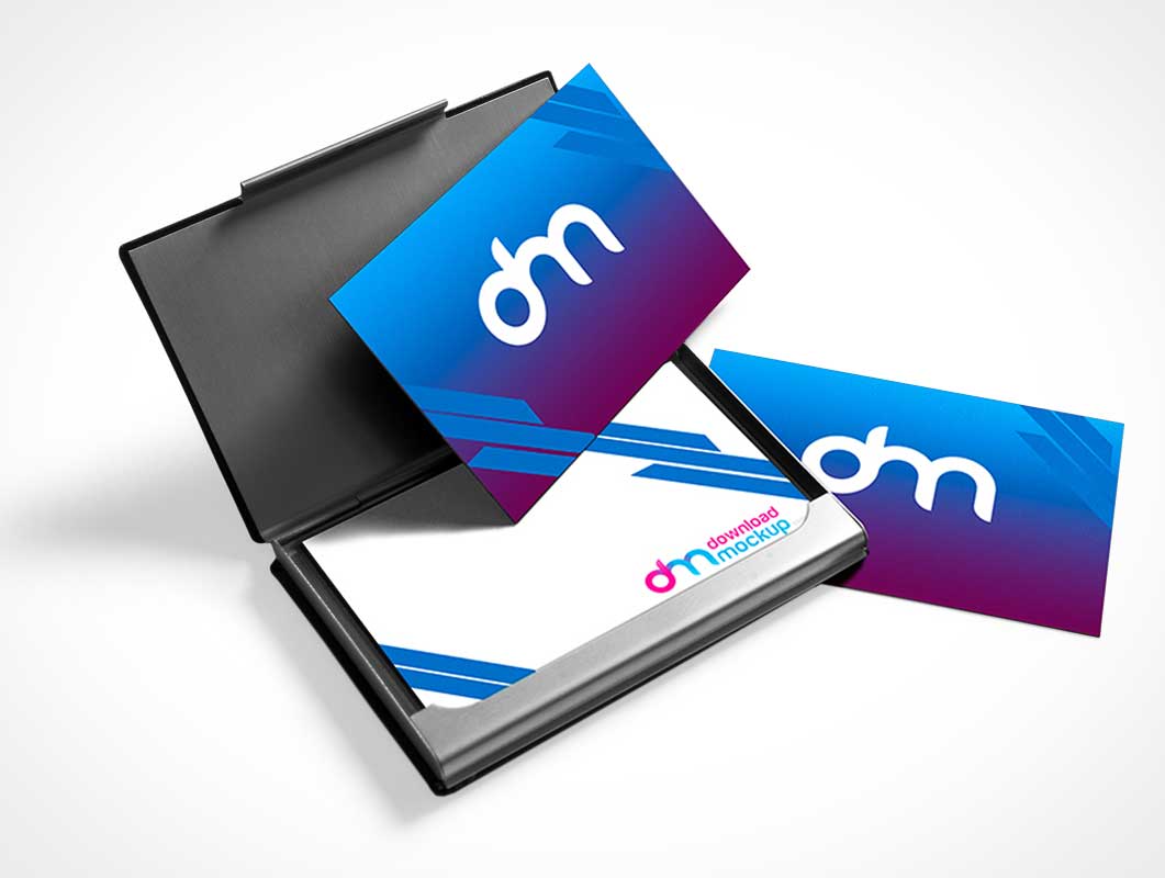Free Business Card Case PSD Mockup