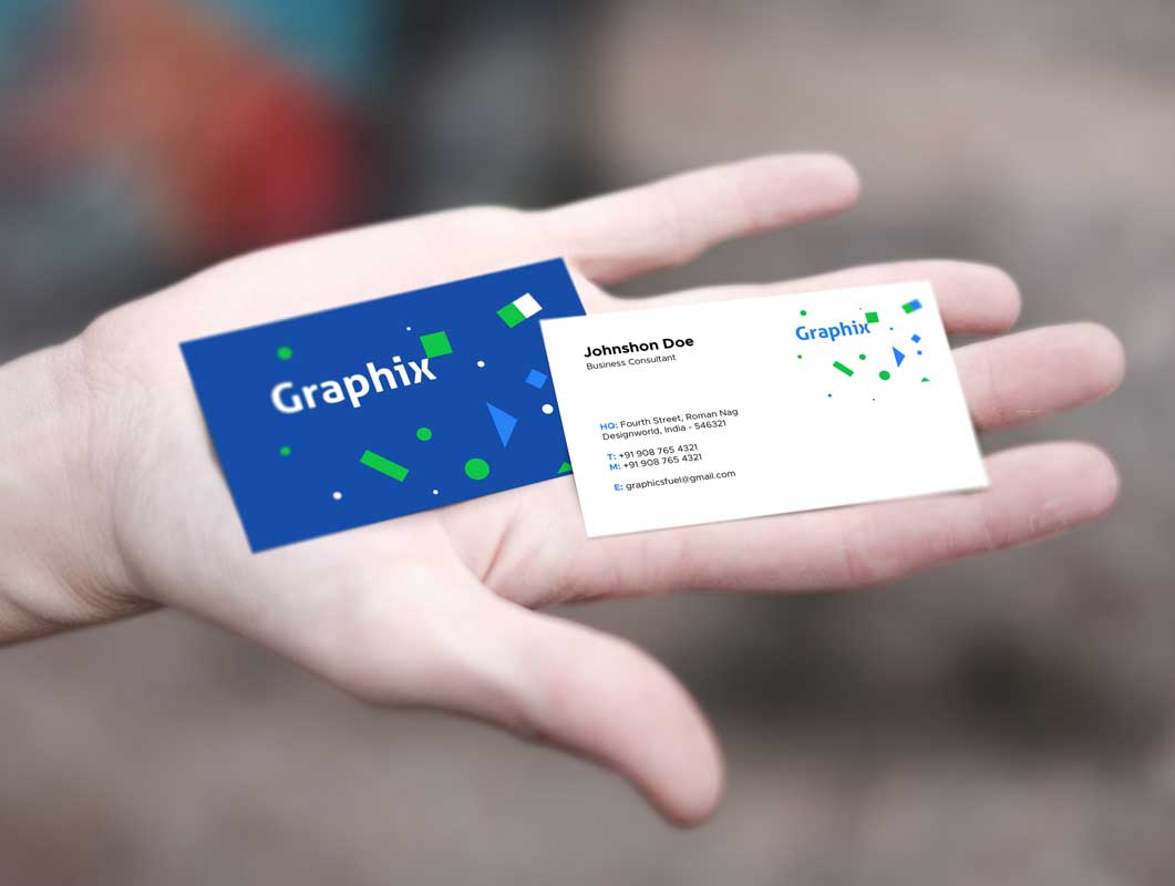 Free Business Card In Hand PSD Mockup