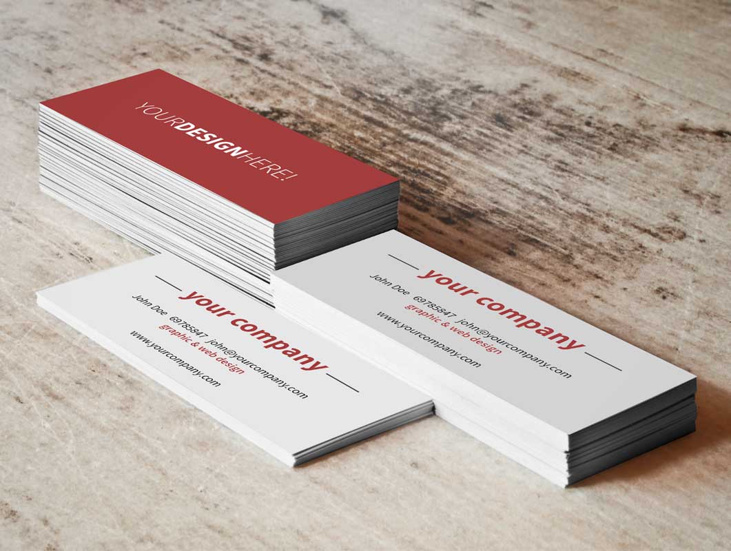 Free Business Card Stacks Rotate Front Side Up PSD Mockup