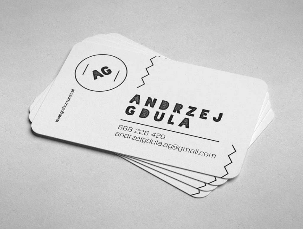Free Business Cards With Rounded Corners PSD Mockup