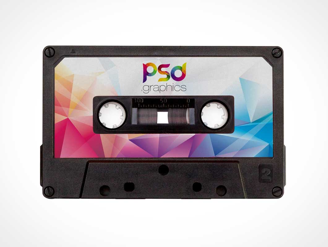 Free C90 Compact Cassette Tape PSD Mockup