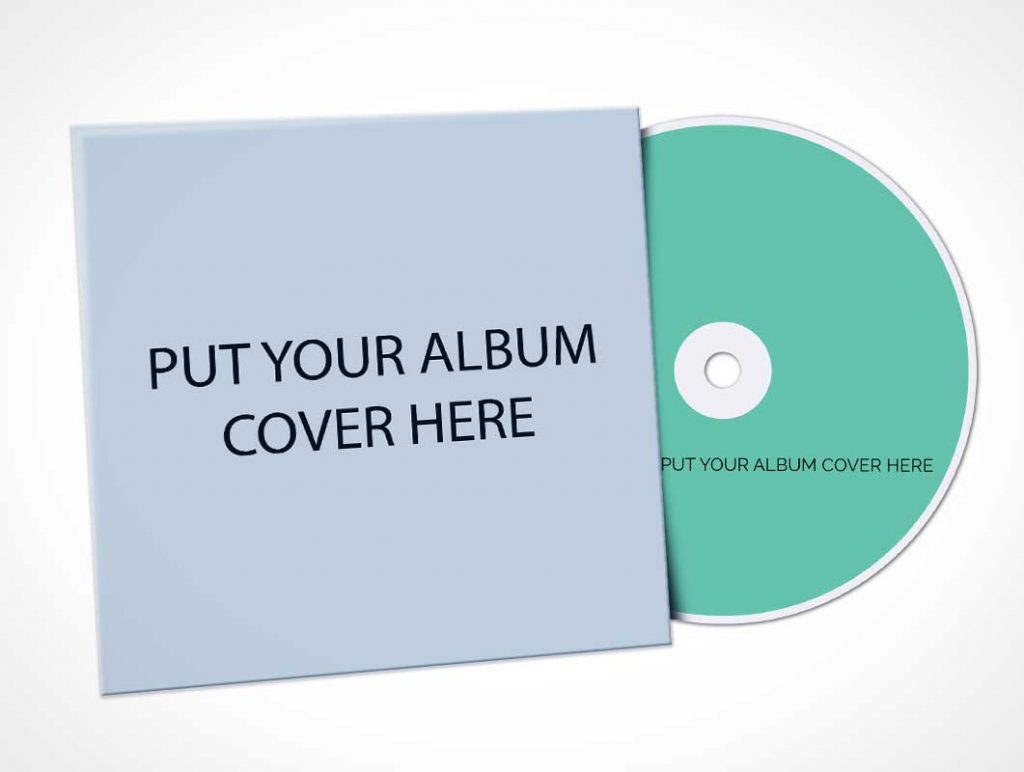 Free CD Album Cover Sleeve PSD Mockup