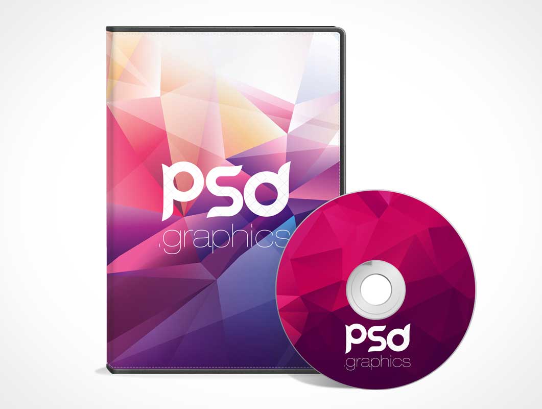 Free CD DVD Disk Jewel Case PSD Mockup