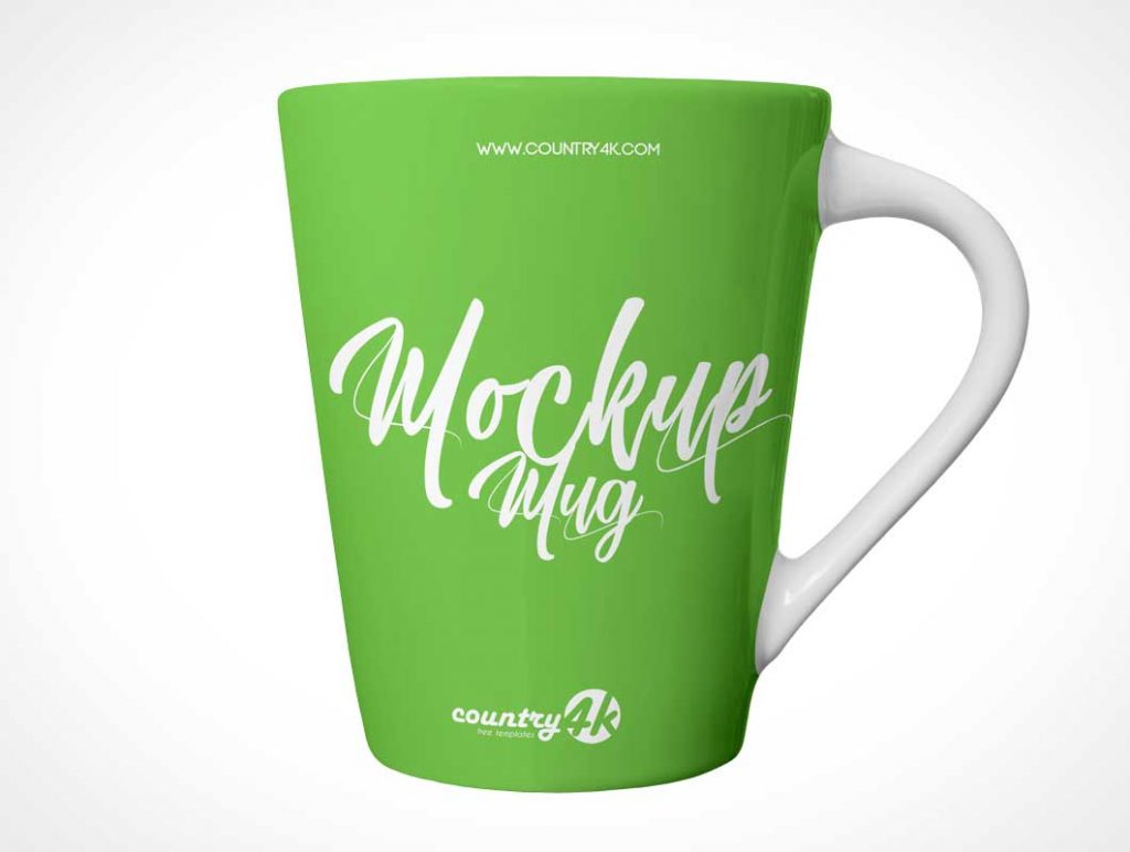 Free Cairngorm Coffee Mug Handle PSD Mockup
