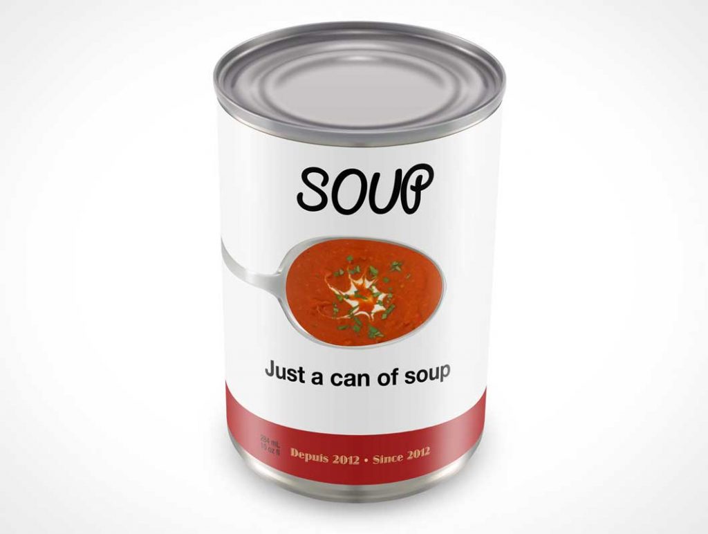 Free Can PSD Mockup For Canned Goods