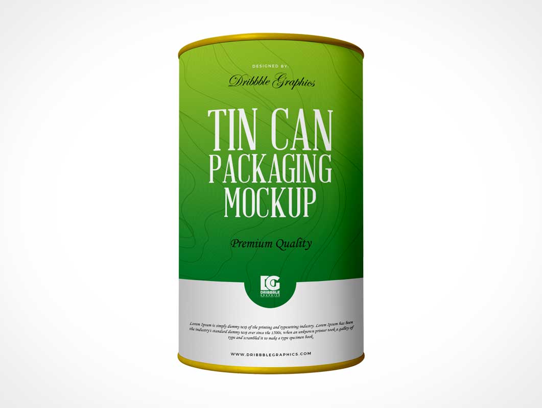 Free Canister Packaging PSD Mockup