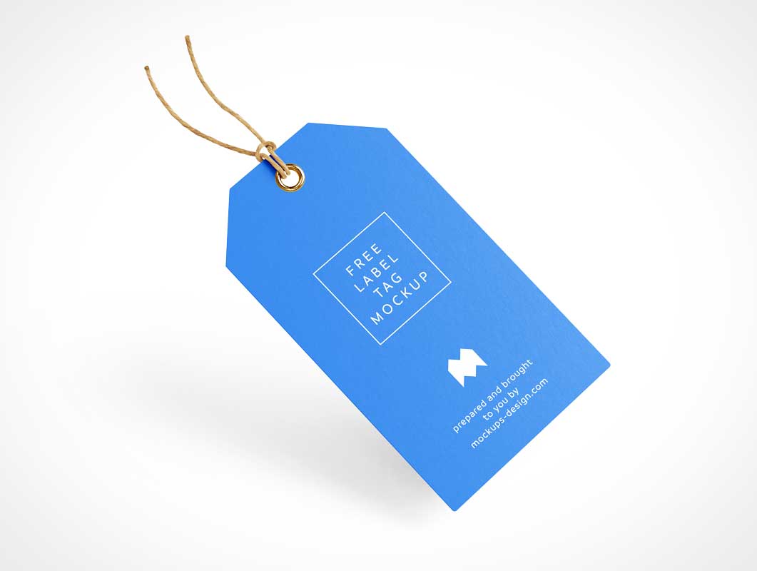 Free Clothing Label Tag Grommet PSD Mockup