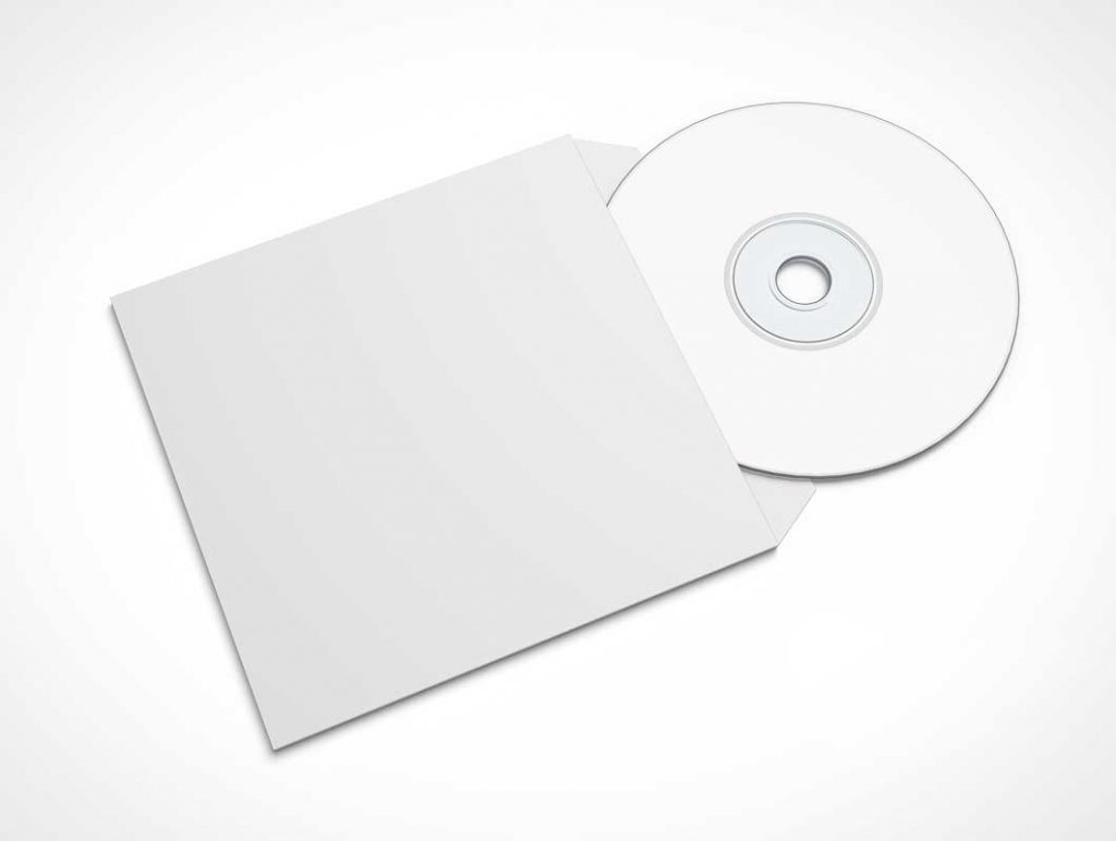 Free Disk And CD Sleeve Cover PSD Mockup