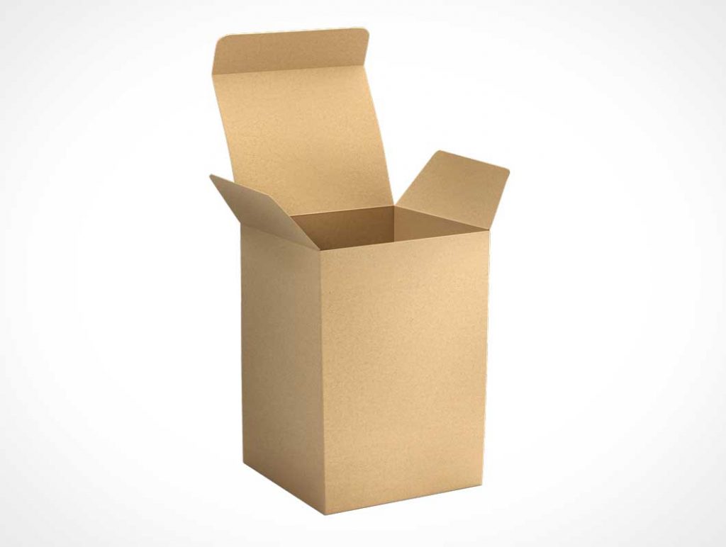 Free Kraft Cardboard Box Packaging PSD Mockups