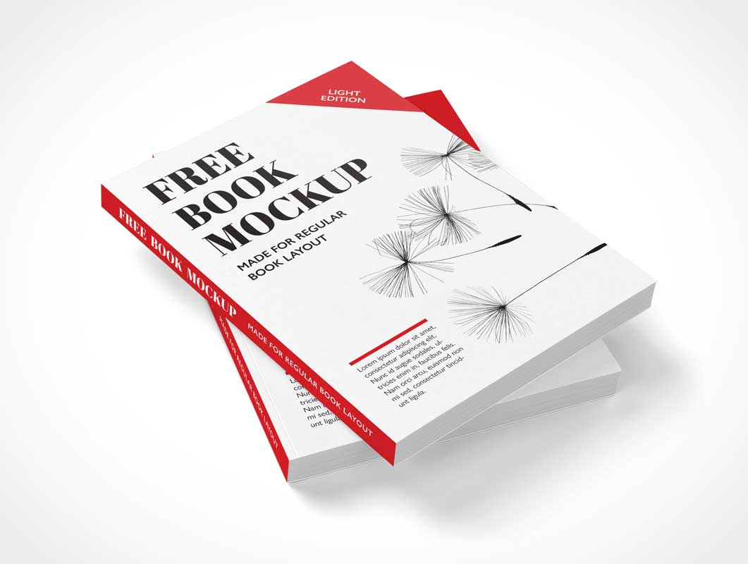 Free Stacked Paperback Books PSD Mockup