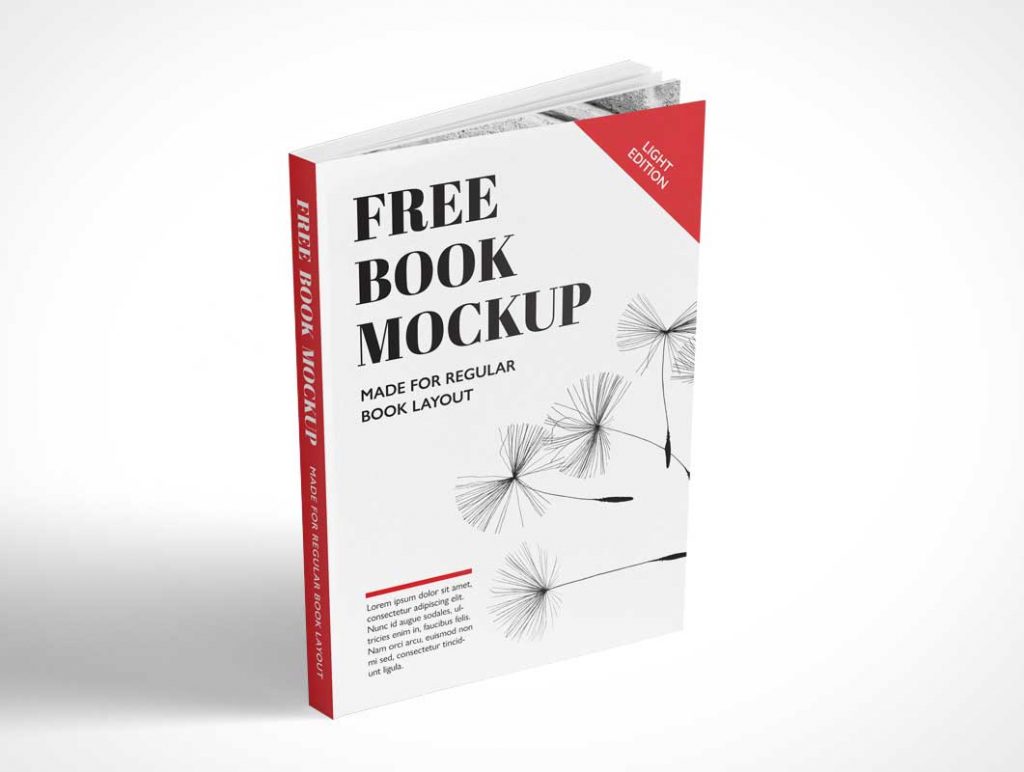 Free Standing Paperback Book PSD Mockup 001