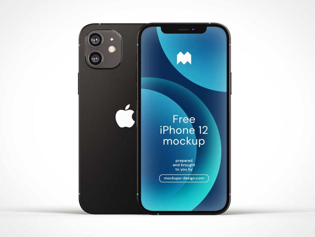 Free IPhone 12 Front Back PSD Mockups