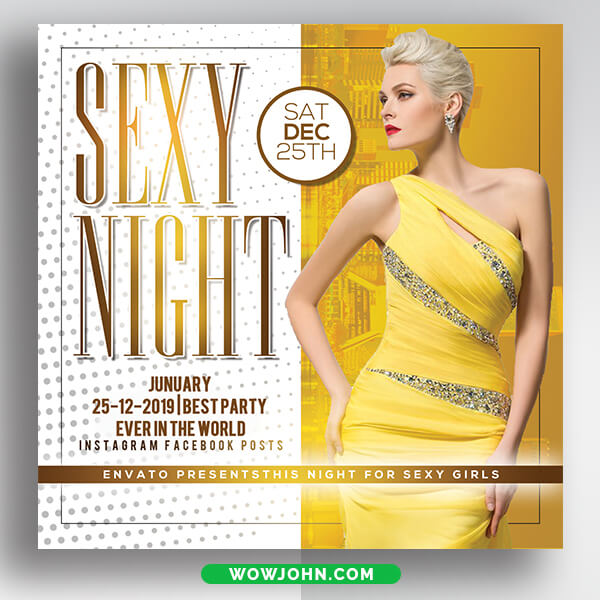 Sexy Night Flyer Template PSD File Design