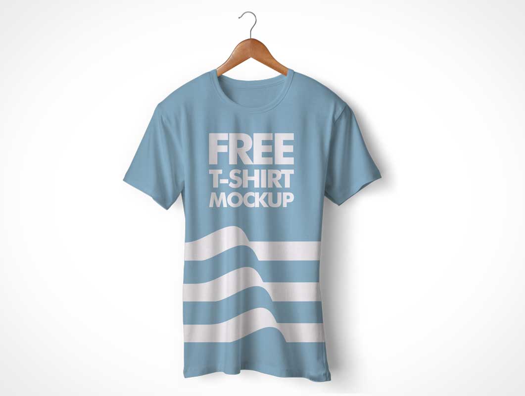 Free T Shirt On Hanger Psd Mockup